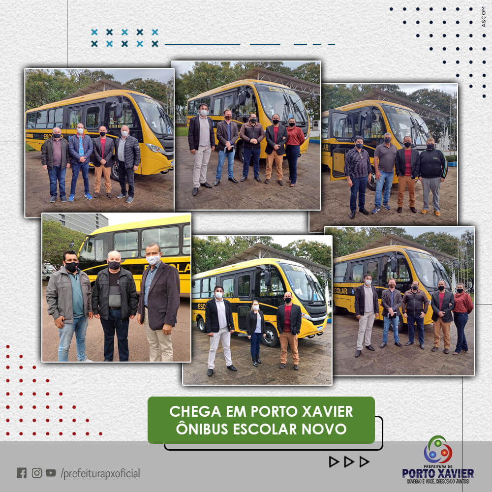 CHEGA EM PORTO XAVIER ÔNIBUS ESCOLAR NOVO